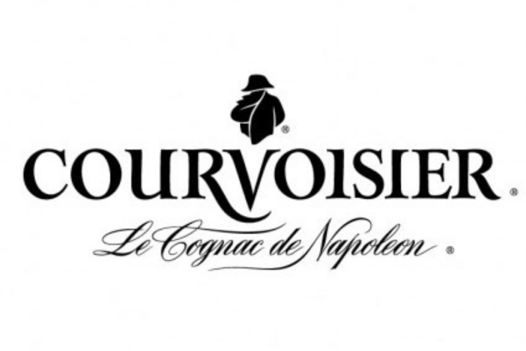 Black and white Courvoisier logo