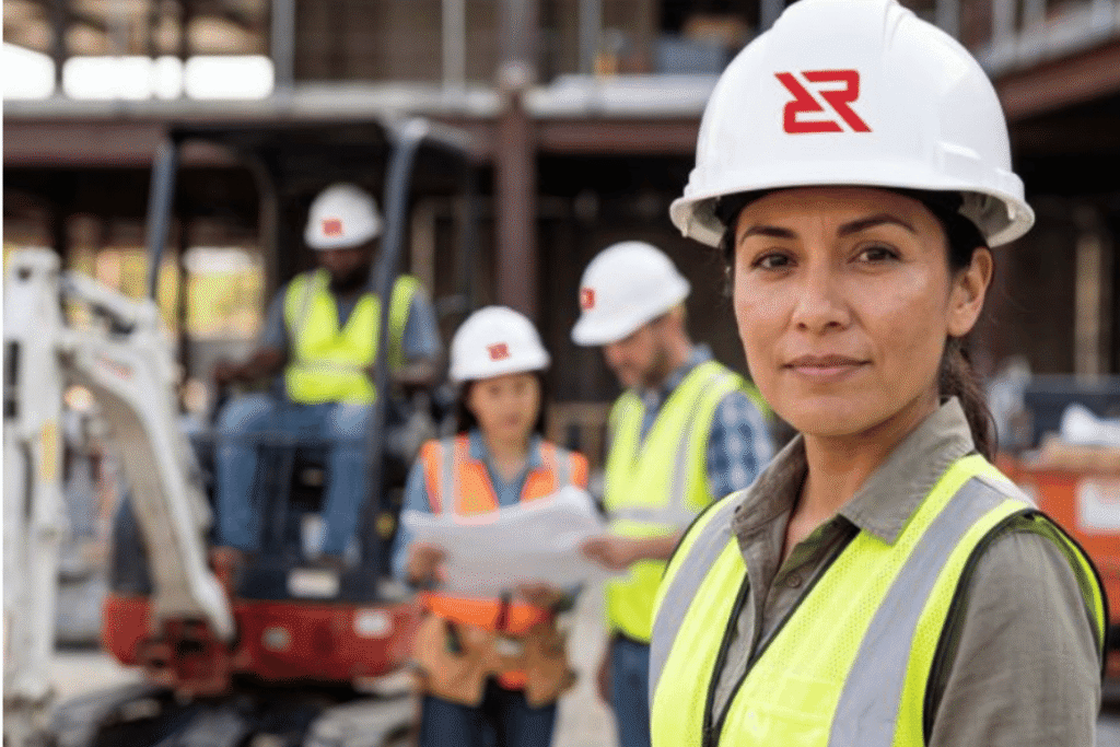 R&R Contracting Utilities worker on site