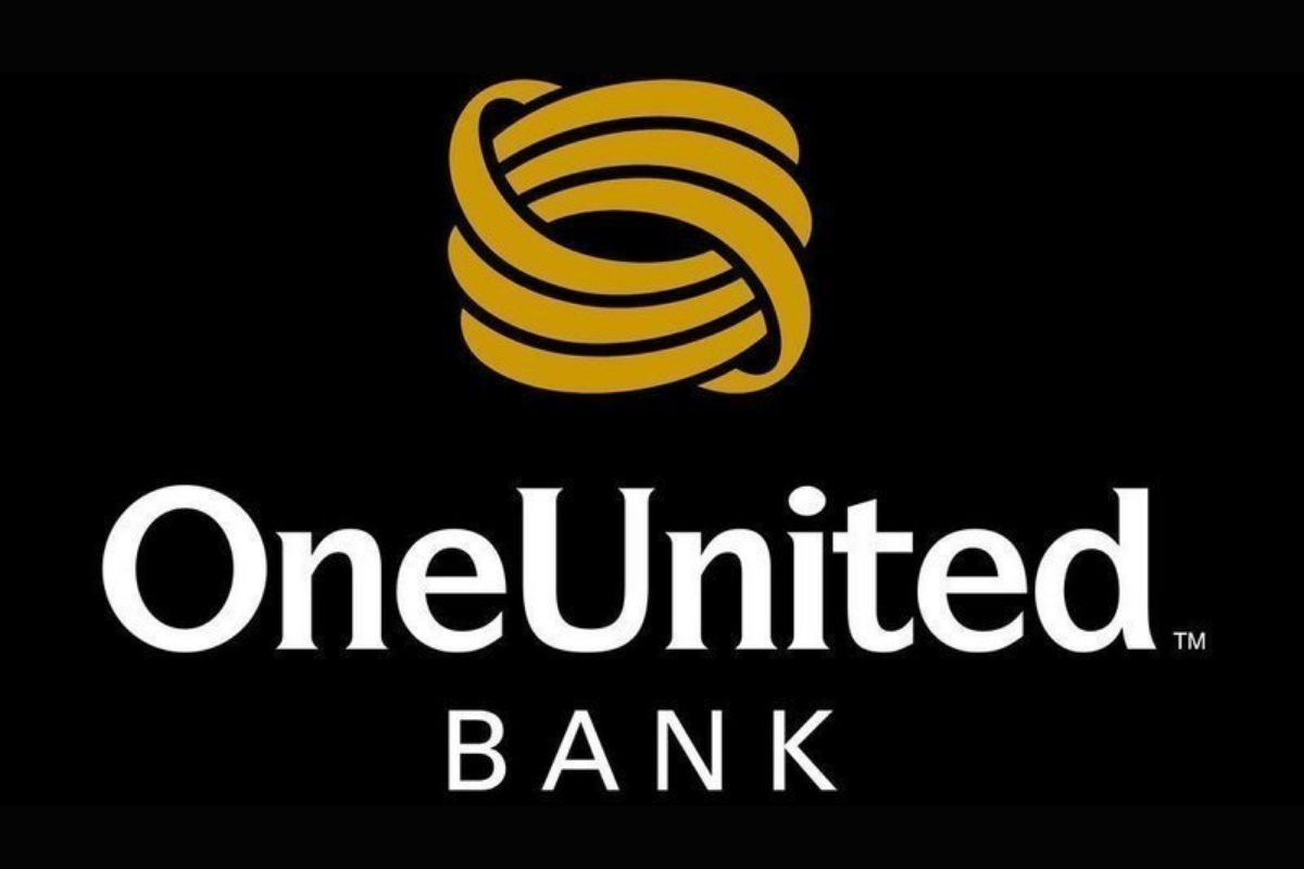 OneUnited Bank black, white and gold logo