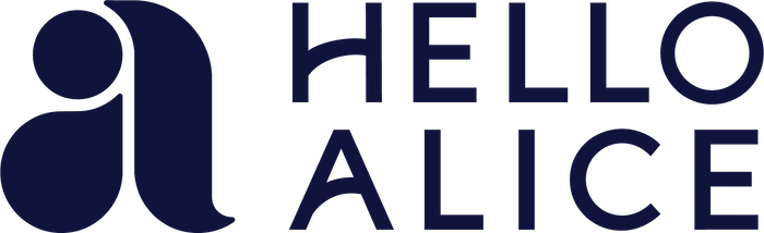 Black logo of Hello Alice